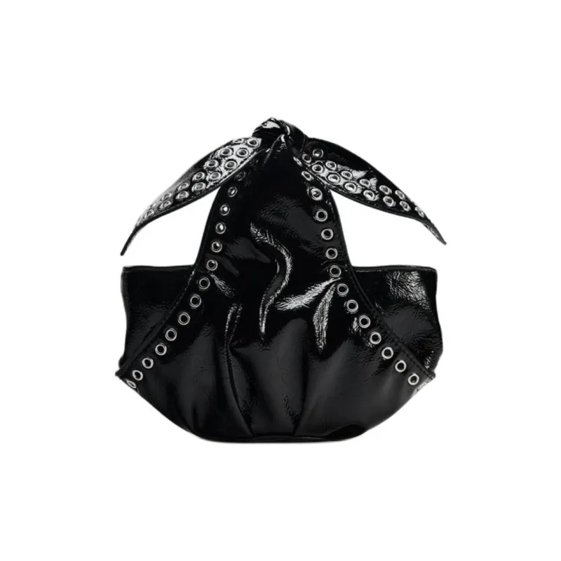 ZARA Polyurethane Clutch Women's Black-3