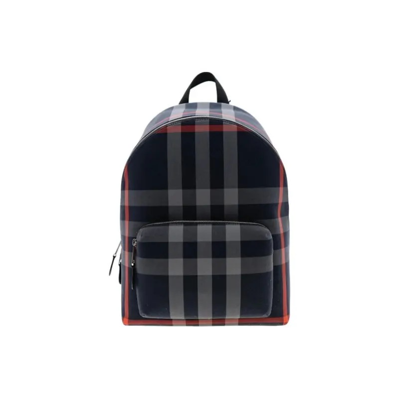 Burberry Jeff Check Backpack Navy/Grey-0