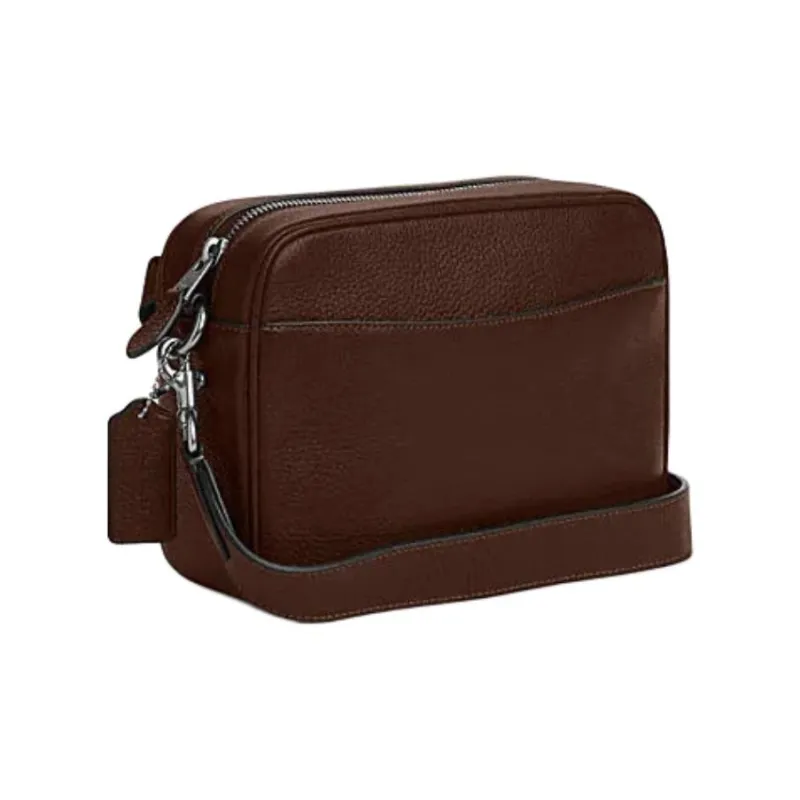 COACH Cow Leather Shoulder Bag, Crossbody Bag Trumpets Men's Maple-1