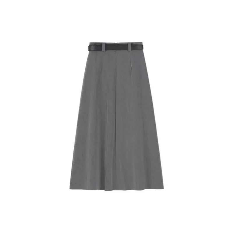 BDGU Casual Long Skirts Women's Gray-1