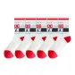 5 Pack White Black Stripes