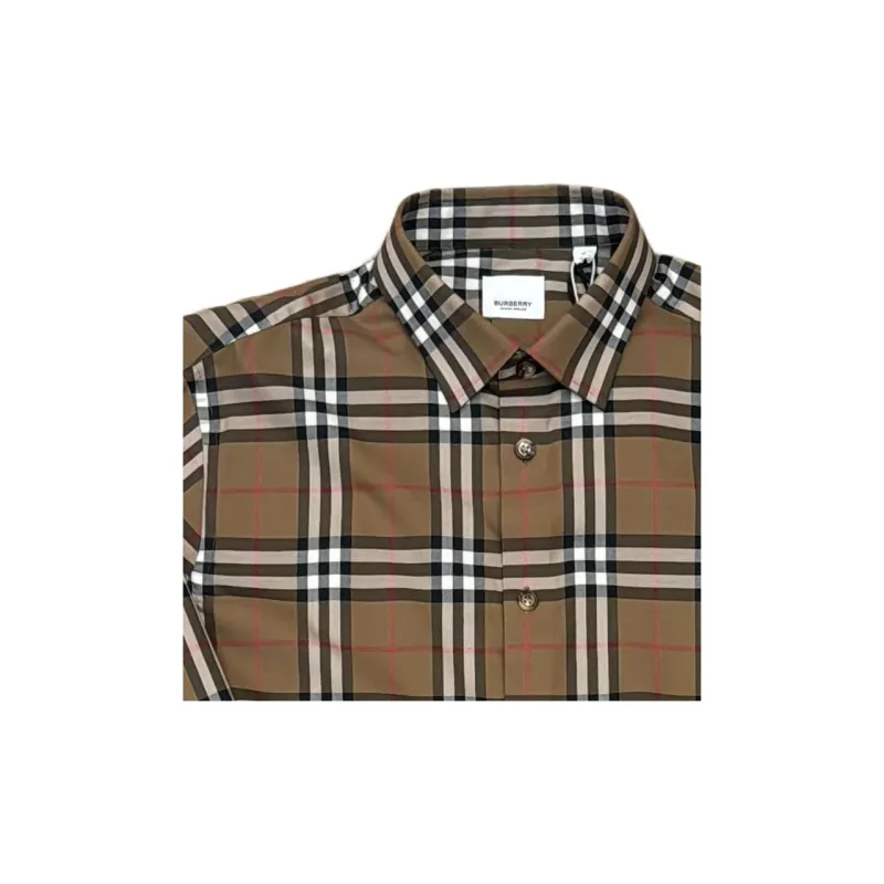 Burberry Shirts Men Brown-4