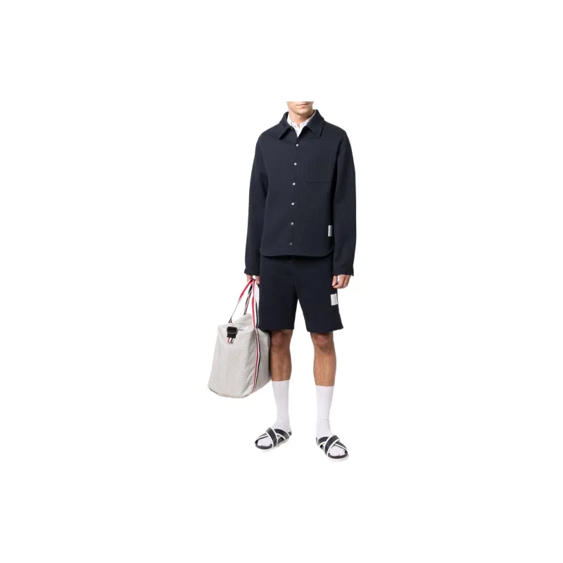 THOM BROWNE Logo Patch Bermuda Shorts-2