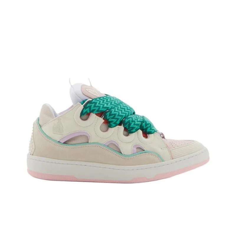 Lanvin Curb Sneakers Beige Pink Women's-1