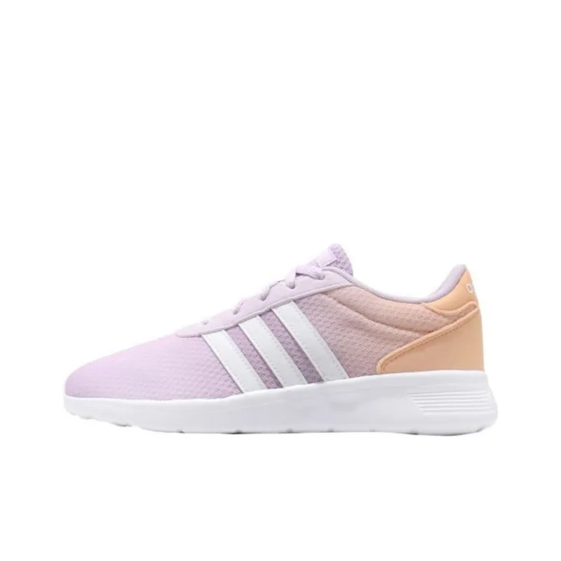 Adidas Lite Racer Anti Slip Wear Resistant Low Top Casual Shoes Women's Pink-0