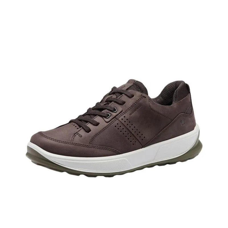 Ecco Abrasion Resistant Low Top Casual Shoes Men's Coffee-2