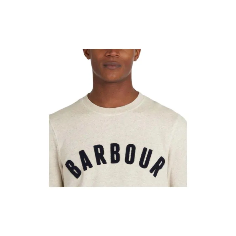 BARBOUR Flocked logo Long sleeve T shirt-2