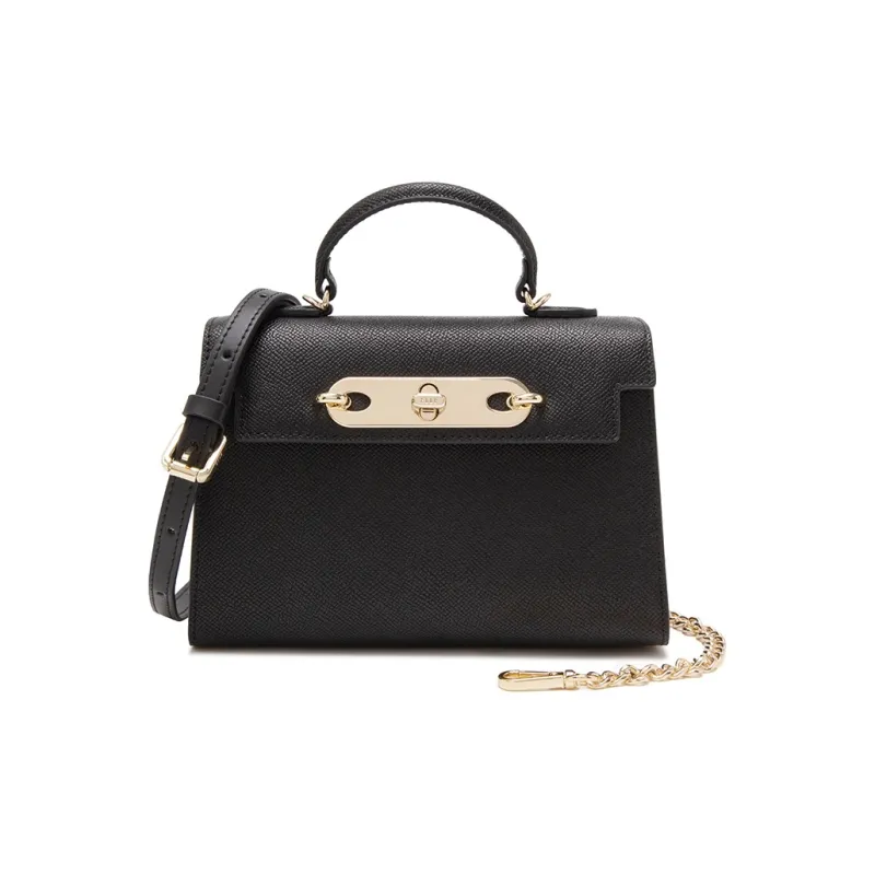ELLE Cow Leather Kelly Bag Small Square Handbag Medium Size Women's Multicolor-0