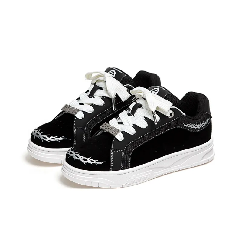 YJ Low Top Skateboard Shoes Men's Black-2
