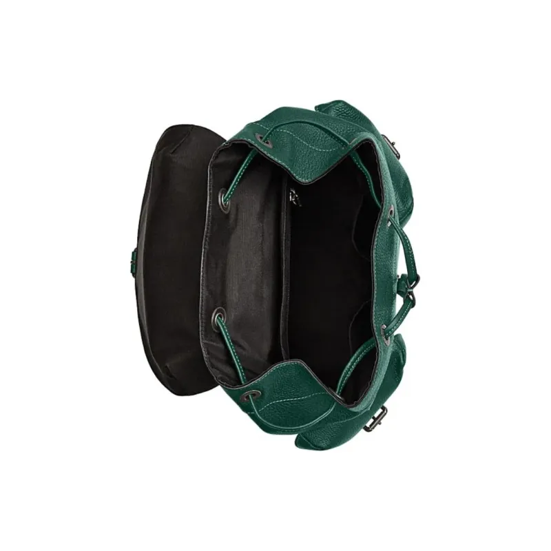 COACH Cow Leather Backpack Tubas Men's Emerald Green-2