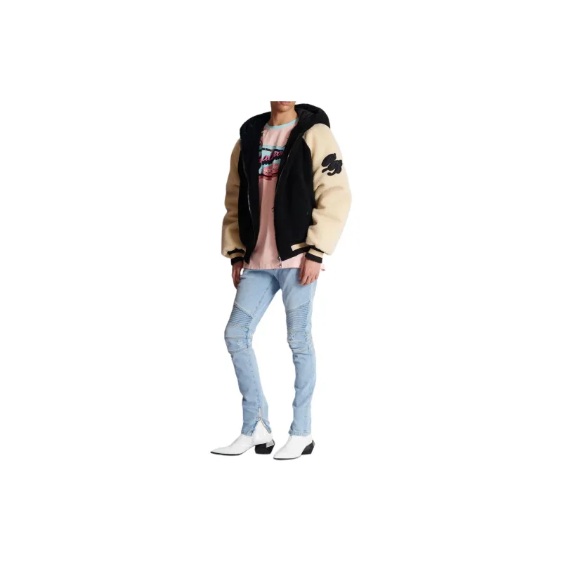 BALMAIN Hooded Zip Up Reversible Jacket-1