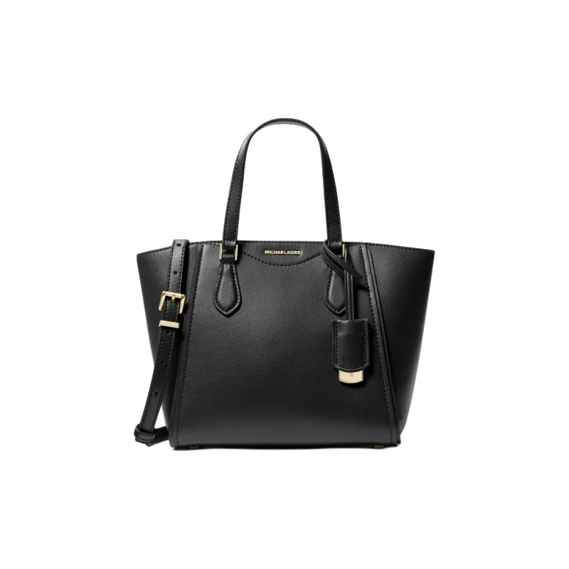 MICHAEL KORS TARYN Split Cow Leather Shoulder Bag, Crossbody Bag, Handbag Trumpets Women's Black-0