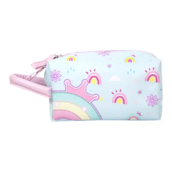 PinkyPinky PU Storage Bag Women's White/Blue/Pink