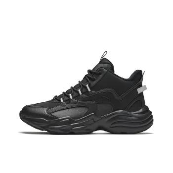 Anta Walker Anti Slip And Wear Resistant Warm High Top Casual Shoes Men's Black
