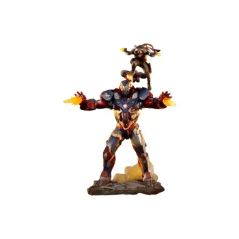 IRONSTUDIOS Avengers  Endgame The Final Battle War Machine And Raccoon Statues
