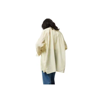 MOCO Shirt Women's Yellow With White Stripes