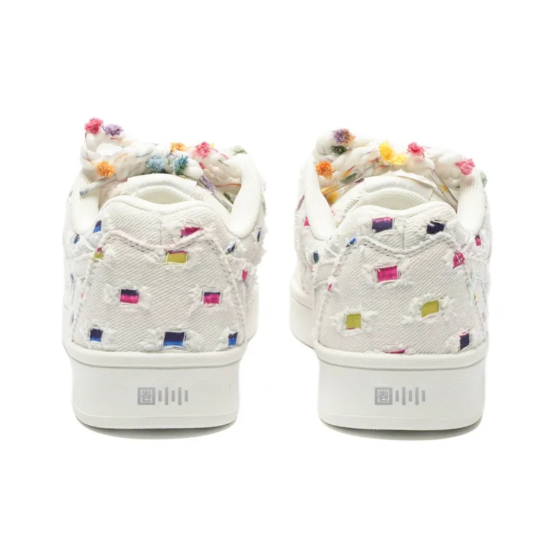 Circle Small Coverage Balance Breathable Low Top Skateboard Shoes Unisex Mismatched Lightning-15