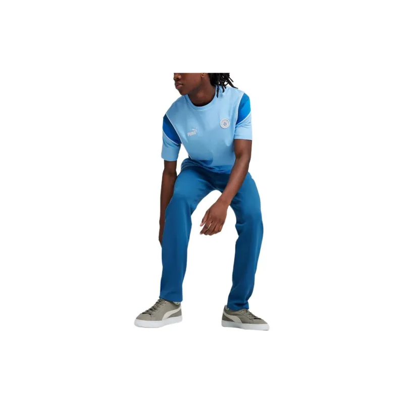 PUMA Manchester City FtblArchive T Shirt Men's Light Blue-3