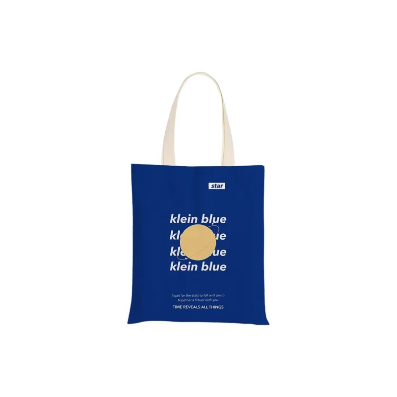 AOSONG Canvas Bag, Tote Handbag Small Medium Large Size Unisex Klein Blue-18