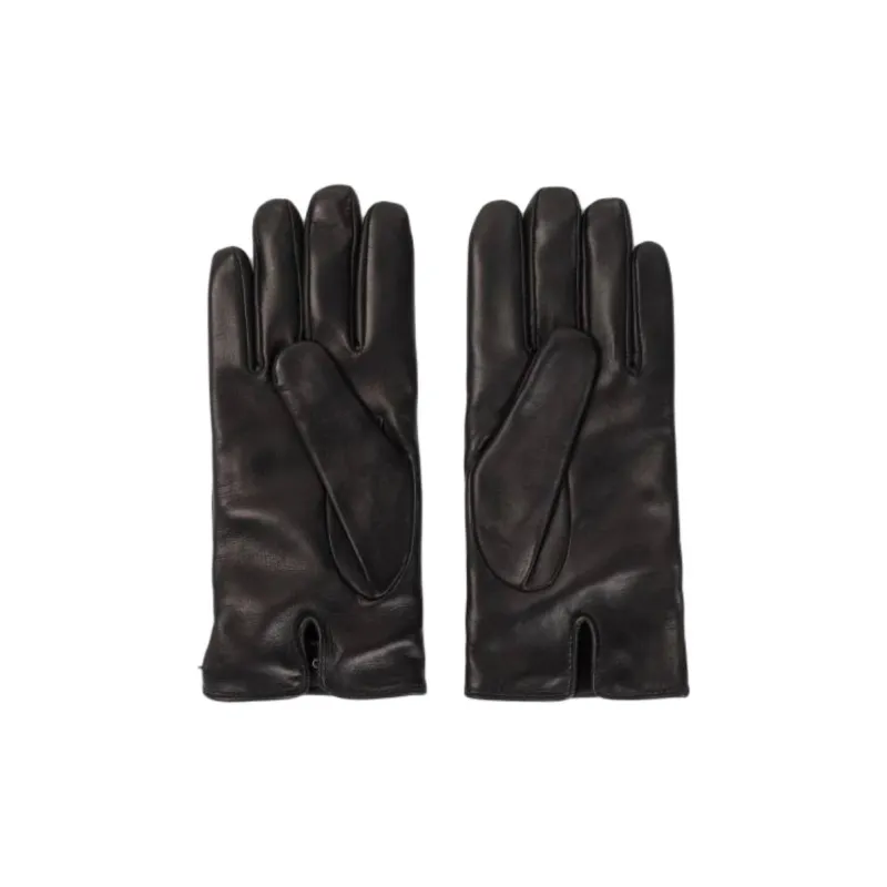 GIORGIO ARMANI Nappa Leather Gloves With Embroidered Logo-1