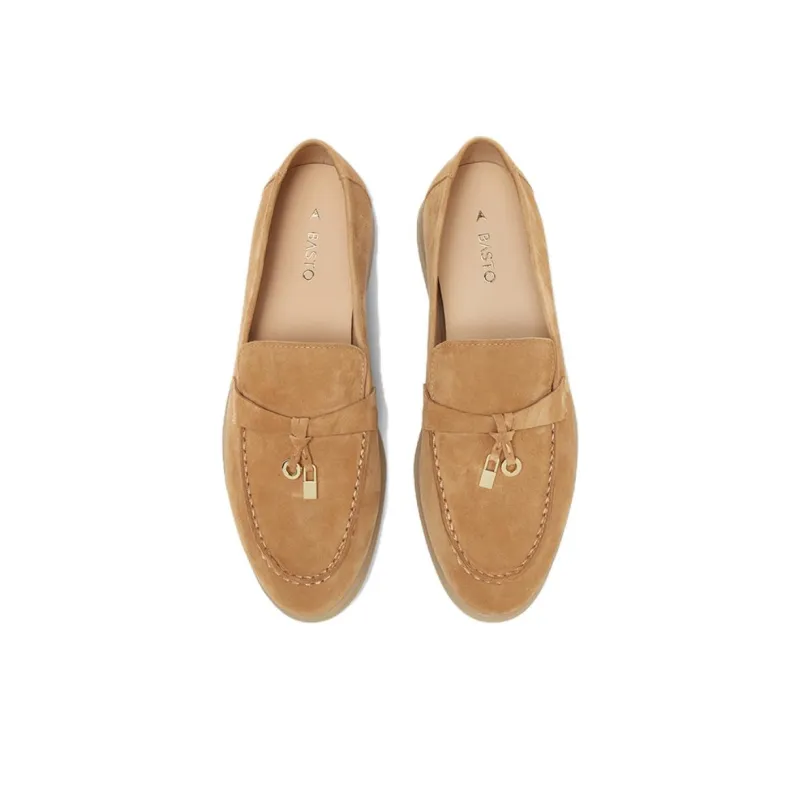 BASTO Loafers Women's Ecru/Camel/Light Apricot-2
