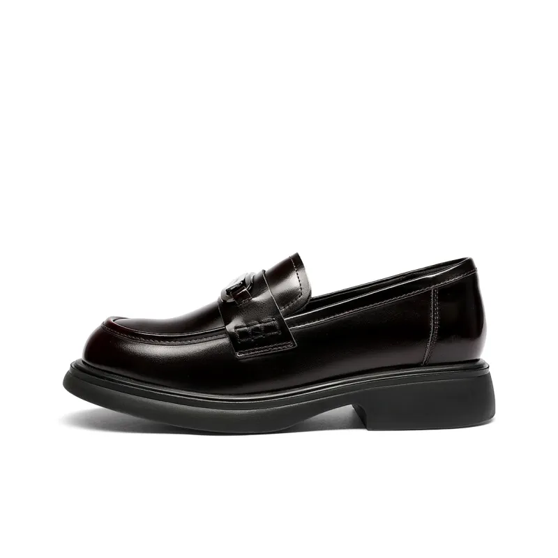 GOLDLION Loafers Women's Burgundy/Black-5
