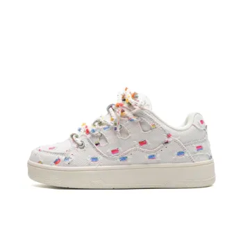 ABCYLM Low Top Skateboard Shoes Women's Rainbow Bean
