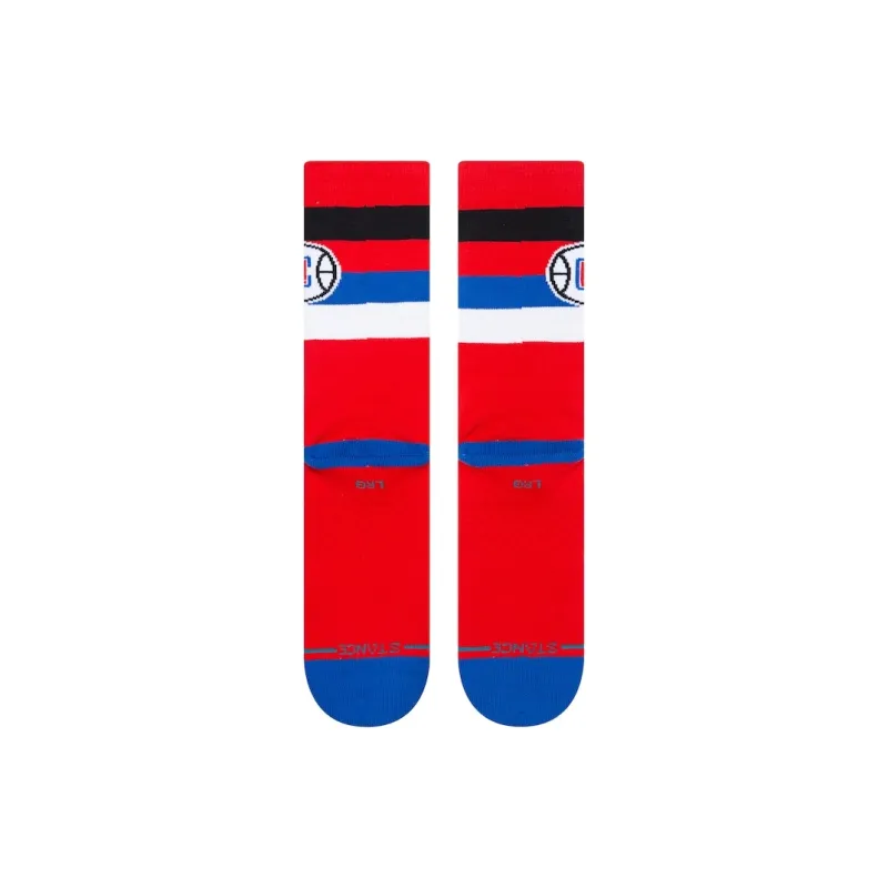 NBA Los Angeles Clippers Stance Crew Basketball Socks Men's 1 Pack Red-3