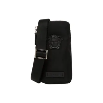 VERSACE VERSACE Cow Leather Wallet Men's Black