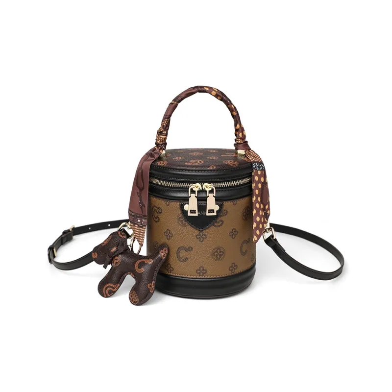 C°BANNER Synthetic Leather Crossbody Handbag Regular Women's Coffee-3