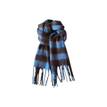 PLAN IN Cotton Polyester Knit Scarves Unisex