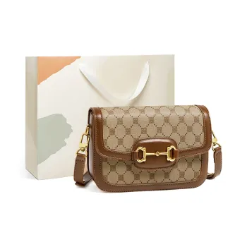 15 MINS PVC Small Square Bag Tofu Bag Shoulder Bag Crossbody Bag Regular Women's Coffee