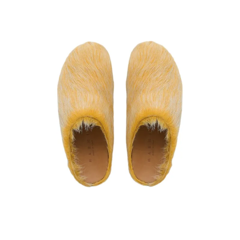 MARNI Fussbett Closed Toe Slippers Women's Yellow-5