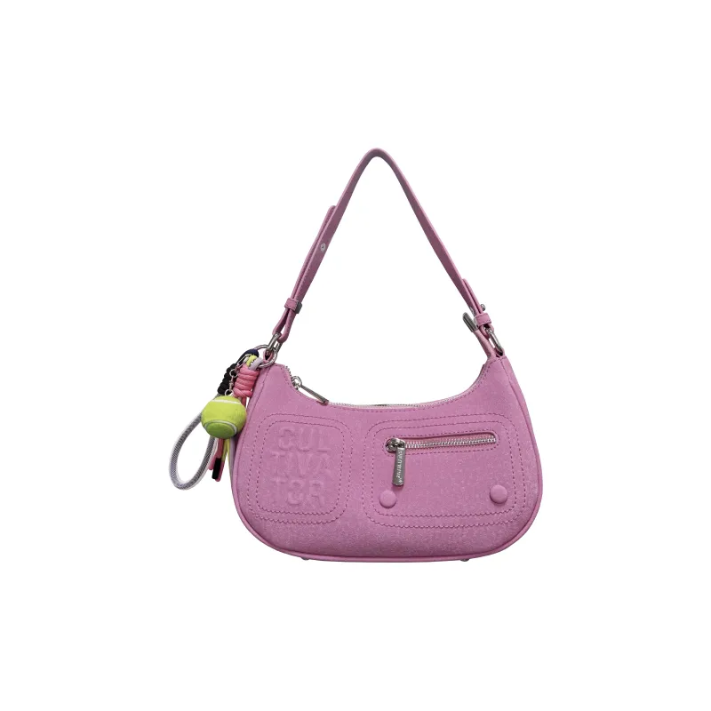 CULTIVATOR PU Shoulder Bag, Crossbody Bag, Handbag Trumpets Women's Light Yellow/Pink/Gray/Black-2