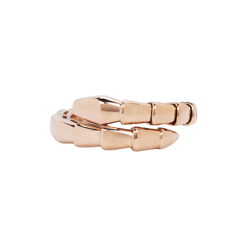BVLGARI SERPENTI VIPER 18K Rose Gold Rings Unisex Rose Gold-2