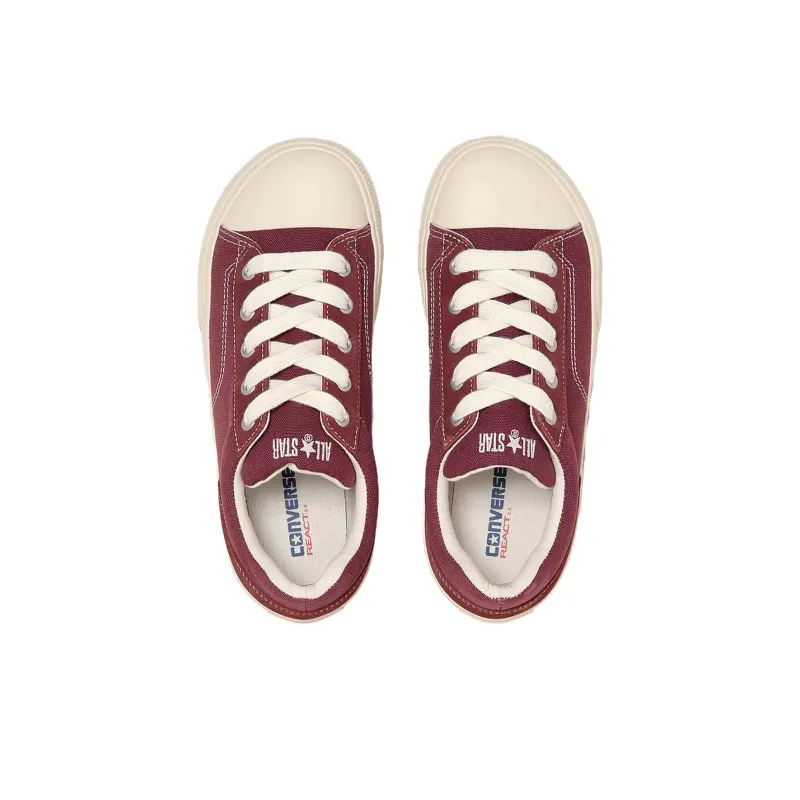Converse All Star Anti Slip Wear Resistant Low Top Canvas Shoes Unisex Red-3