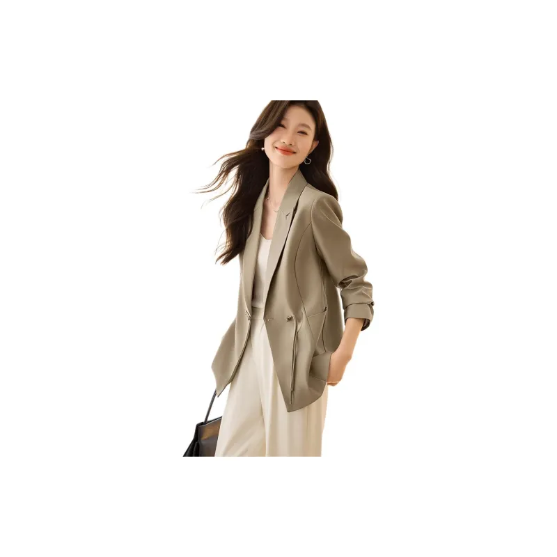 Mo Han Yi Mei Business Suit Women's Khaki Green-2
