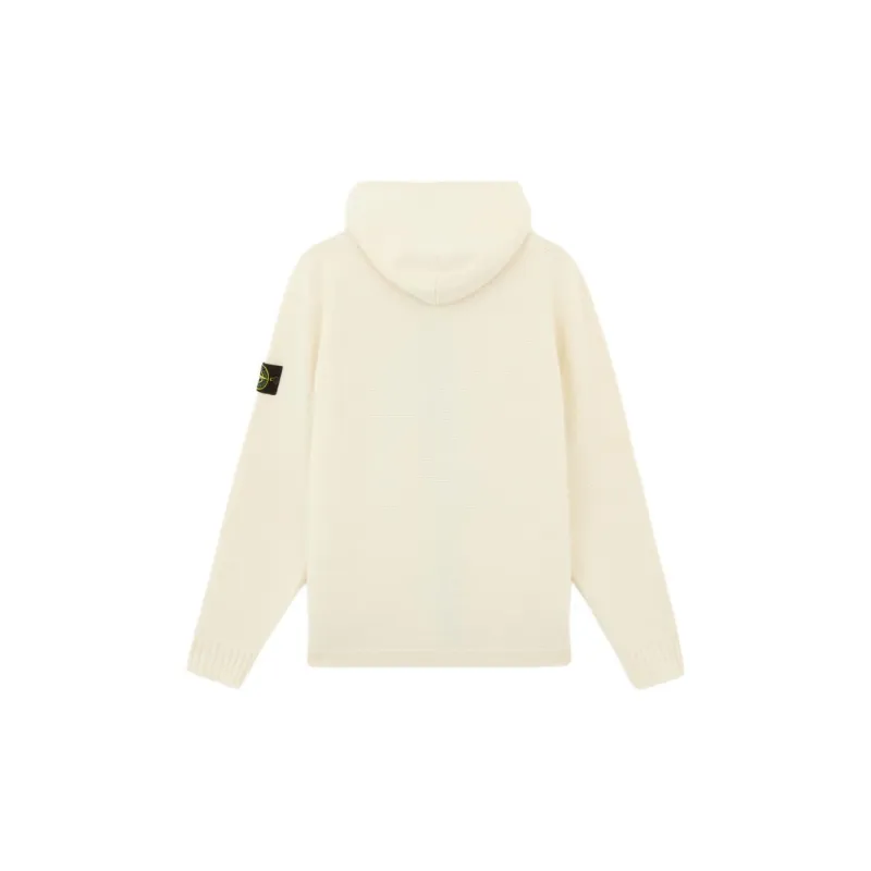 STONE ISLAND Logo Patch Hooded Cardigan-1