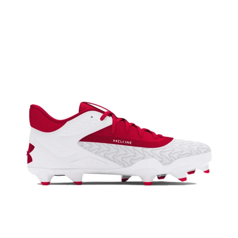 Under Armour Anti Slip Wear Resistant Low Top Training Shoes Men's White Red-1