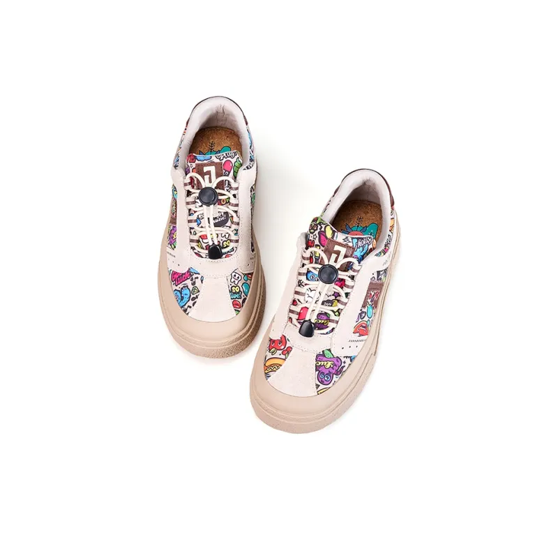 Joy&Mario Height Increasing Low-Top Skateboard Shoes Women's-2