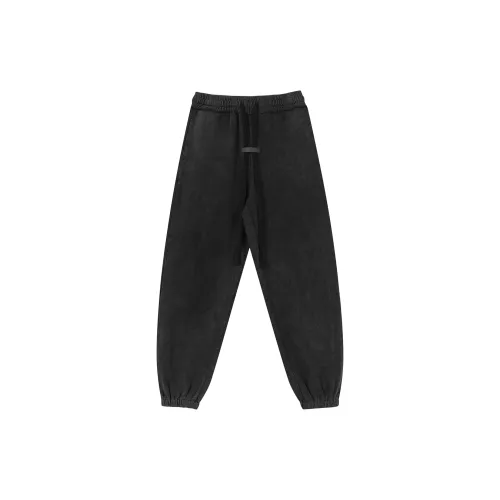 MIDDLE OF THE SKY Casual Pants Unisex Black Straight-leg Pants