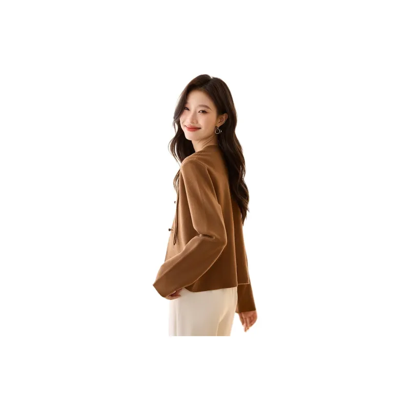 Mo Han Yi Mei Knitwear Women's Apricot Coffee-1
