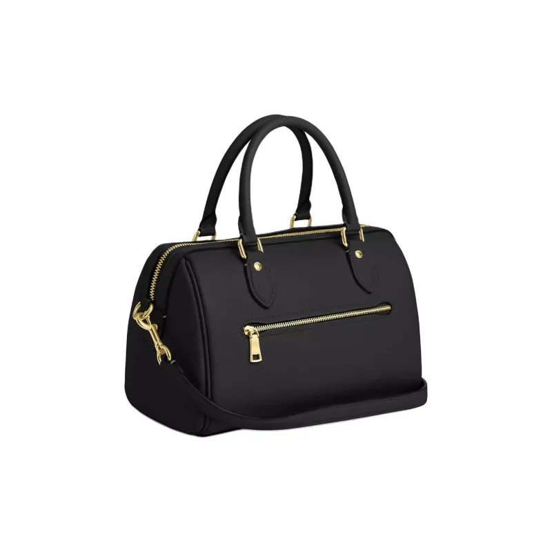 COACH Rowan Pebbled Leather Shoulder Bag, Crossbody Bag, Handbag Medium Size Women's Black-1