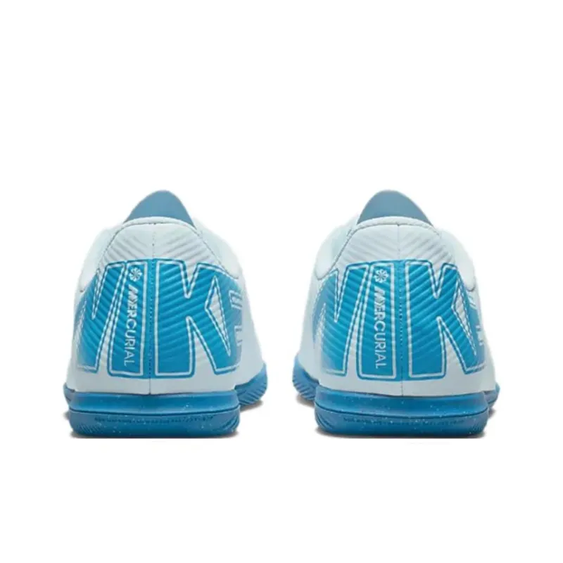 Nike Mercurial Vapor 16 Anti Slip Wear Resistant Low Top Kids' Soccer Shoes Blue Teenagers-4