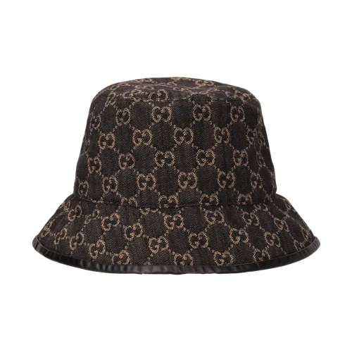 GUCCI Bucket Hats Unisex Black/Ivory