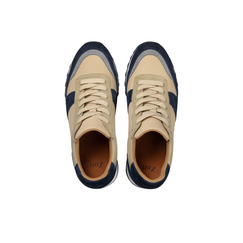 Zuti Wear Resistant Slip Resistant Low Top Casual Shoes Men's Apricot Blue-2