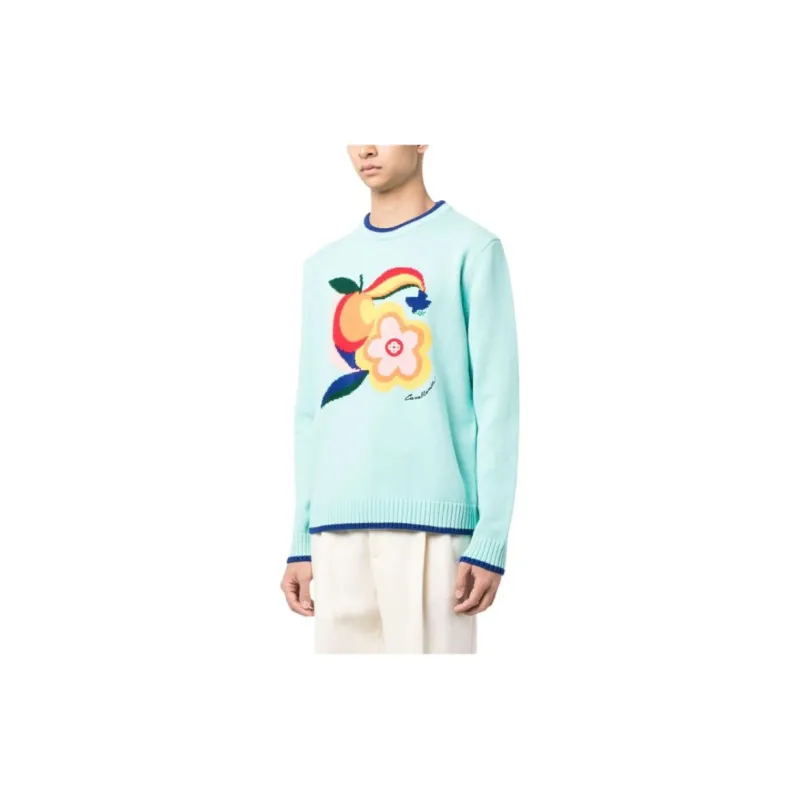 CASABLANCA Logo-patch Intarsia Knit Jumper-5