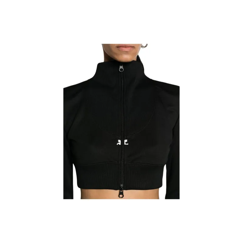 Courrèges Short Tracksuit Jacket 'Black'-3