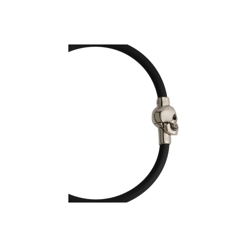 Alexander McQueen Rubber Cord Skull Bracelet-2