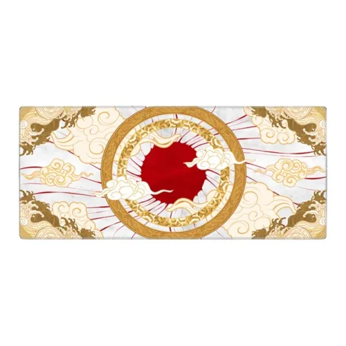 SHIBADU Rubber Pad Amaterasu Auspicious Clouds Extra Large Chinoiserie Men's Office E Sports Keyboard Mat Mouse Pads
